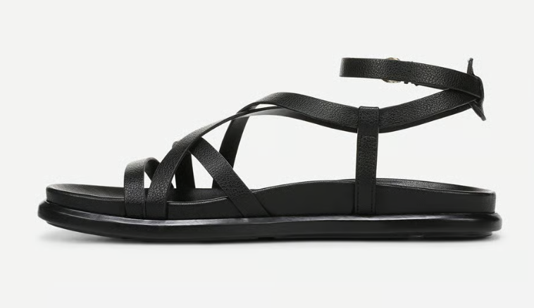 Sandal nữ Naturalizer Women's Fame Sandal Color  Black Faux Leather - Giày nữ xuất dư Âu, Mỹ