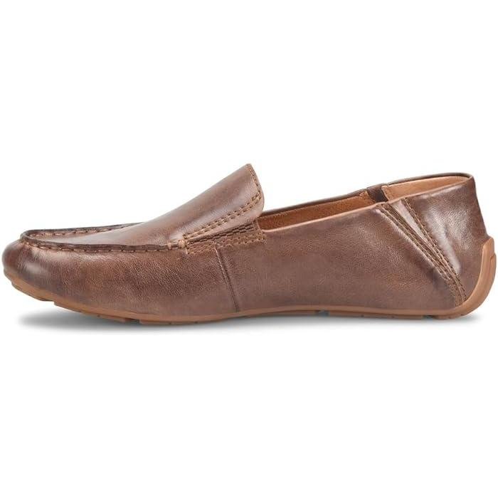 Giày nam da thật Born Men's Marcel Leather Lightweight Driving Moc Dark Brown Nut - Giày nam xuất khẩu Mỹ, Eu