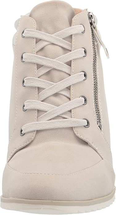 Boot nữ da thật SOUL Naturalizer Women's Haley-lace Ankle Boot màu nâu trắng - Giày nữ xuất khẩu Âu, Mỹ