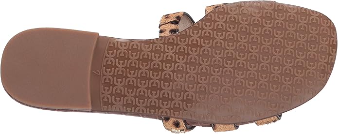Dép Sandal nữ Sam Edelman Bay Cutout Slides Tan Leopard Print New - Giày xuất khẩu Âu, Mỹ
