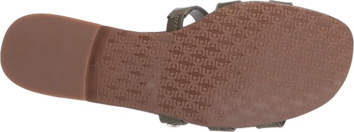 Dép sandal nữ Sam Edelman Women's Bay Flat Sandal, Granite Green - Giầy xuất khẩu Âu, Mỹ