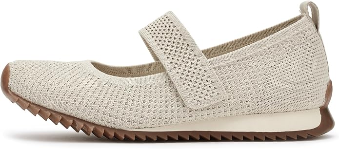 Giày nữ BORN Women's Newbury Jane Shoe Color Cream Knit (White) - Giày nữ xuất khẩu Mỹ, Eu