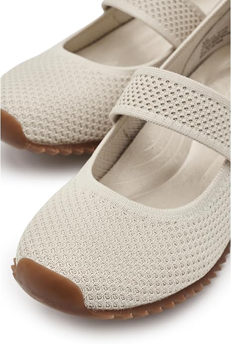 Giày nữ BORN Women's Newbury Jane Shoe Color Cream Knit (White) - Giày nữ xuất khẩu Mỹ, Eu