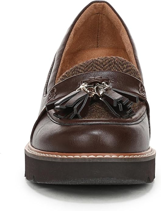 Giày nữ VNXK Naturalizer Women's Brown Committed Lug Sole Loafers Color Brown - Giày nữ xuất Mỹ, Âu