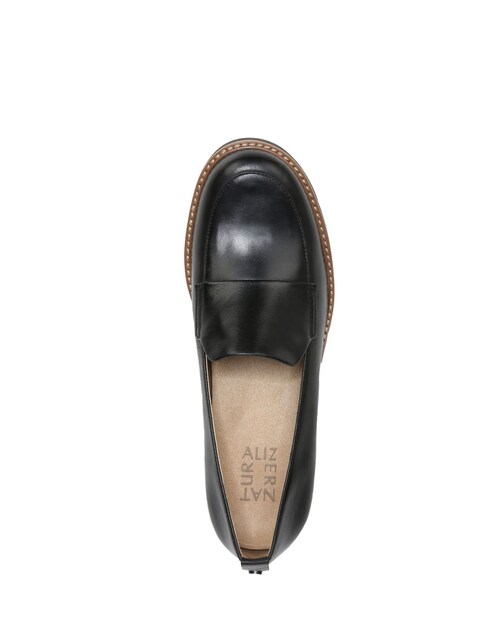 Giày nữ VNXK Naturalizer Women's Darry Lug Sole Heeled Loafer Black - Giày nữ xuất Mỹ, Âu