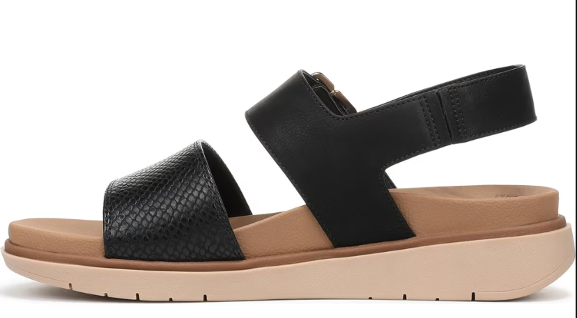 Sandal nữ Dr. Scholl's Women's Posie Slingback Sandal Color Black/Snake Print- Giày xuất dư Mỹ