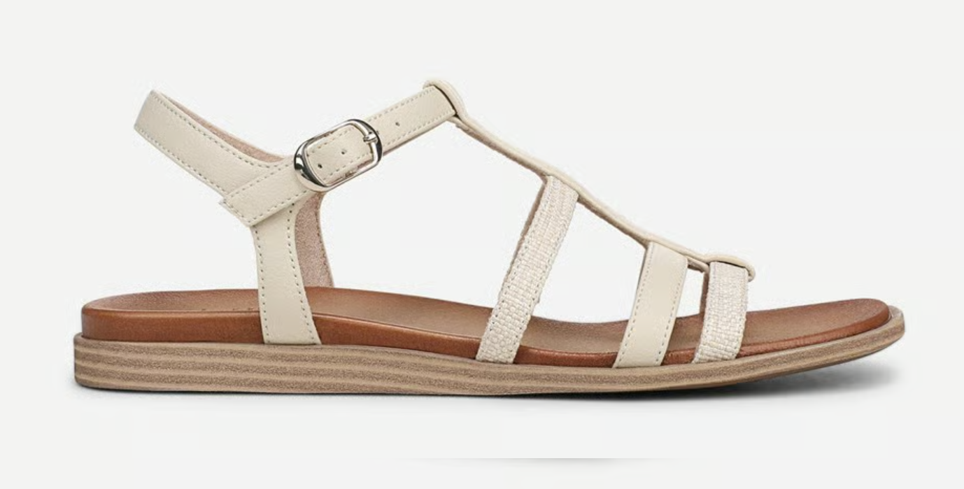 Sandal nữ Naturalizer Women's Julia Strappy Sandal Color Light Tan Faux Leather- Giày nữ xuất dư Âu, Mỹ