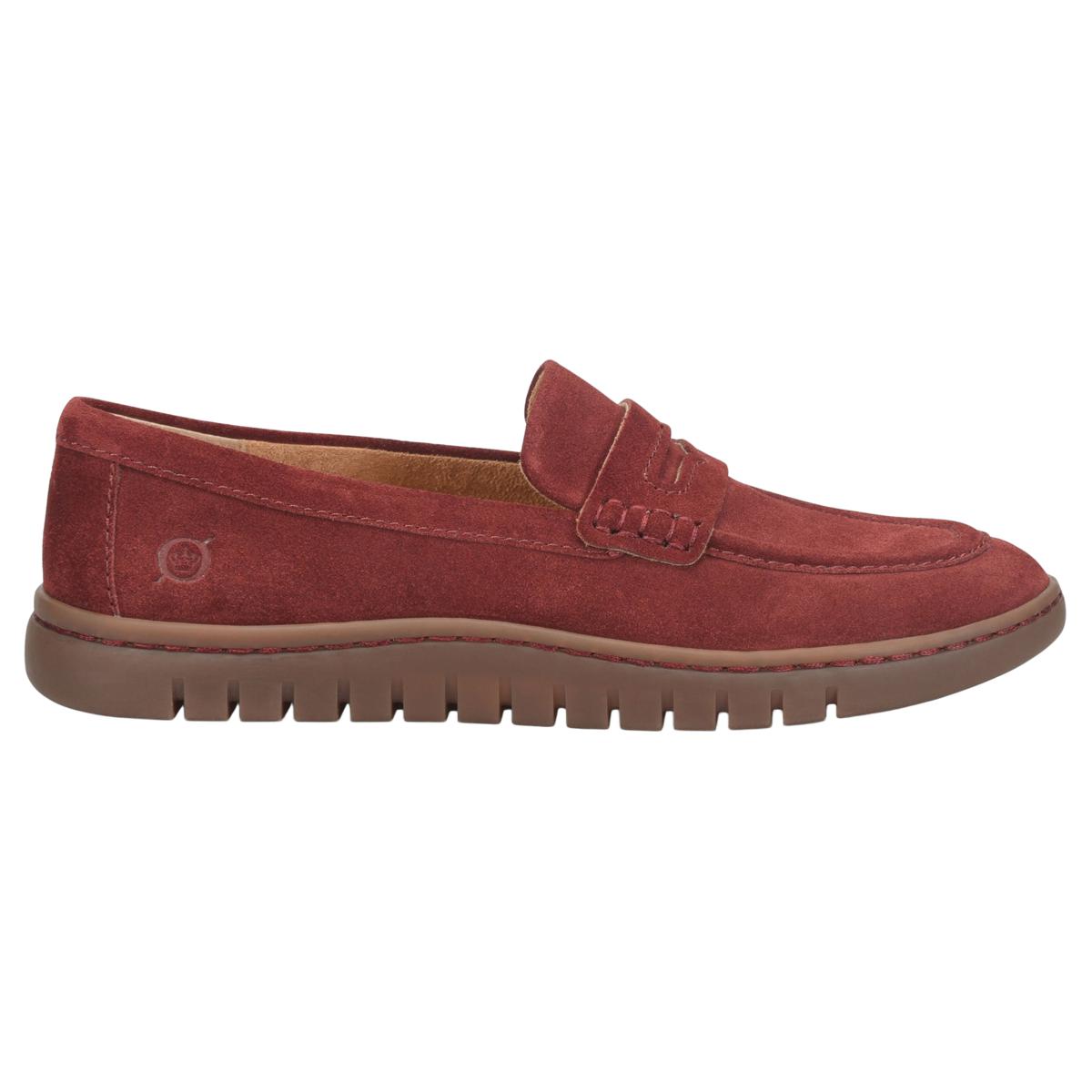 Giày nam da thật Born Mens Born Suede Loafer Red Color  - Giày nam xuất khẩu Mỹ, Eu