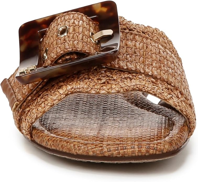 Sandal nữ Sam Edelman Sandales plates Bambi pour femme Couleur Raphia Cuoio - Giày nữ xuất dư Âu, Mỹ