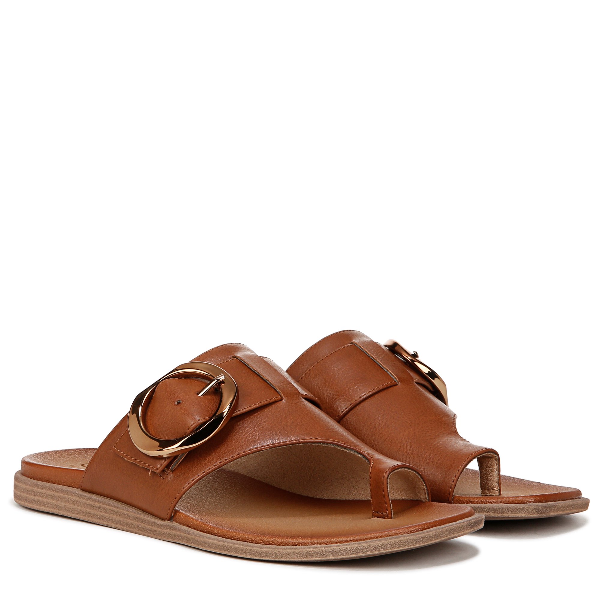Dép Sandal nữ SOUL Naturalizer Womens Joanie Flat Sandal Color Mid Brown - Giày nữ xuất khẩu Mỹ, Âu