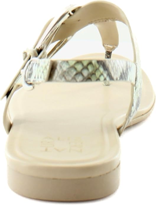 Sandal nữ Naturalizer Women's Trendy Flat Sandal Color Lime Faux Snake Leather  - Giày nữ xuất dư Âu, Mỹ