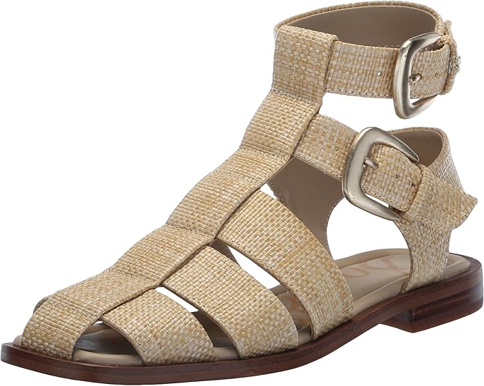 Sandal nữ Sam Edelman Dawn Fisherman Sandal Color  Bleached Beechwood Weave - Giày nữ xuất dư Âu, Mỹ