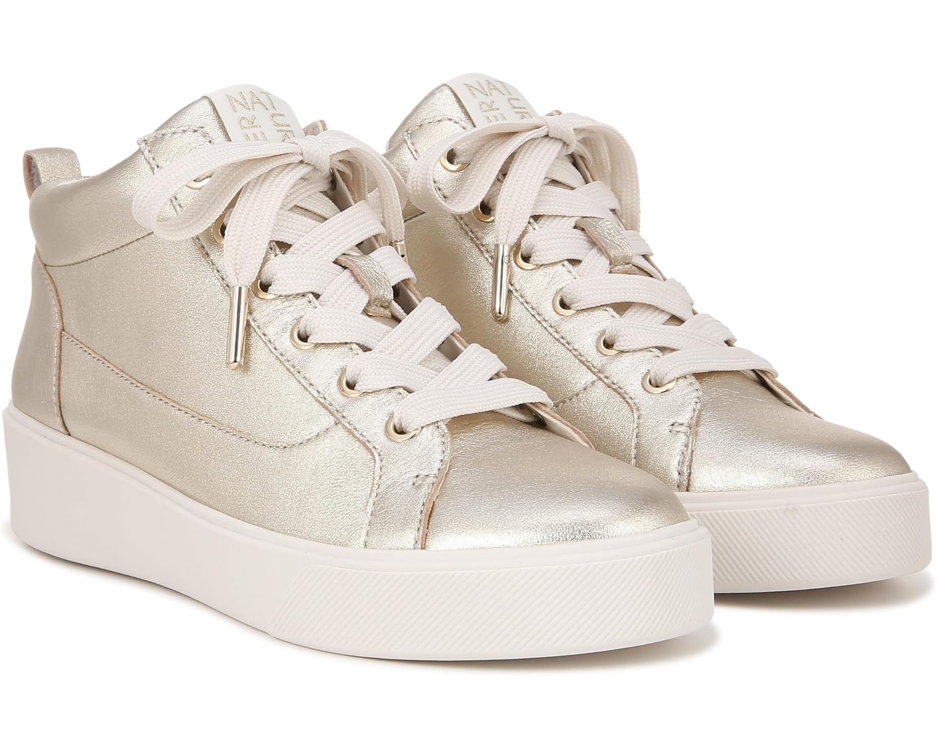 Giày nữ VNXK Naturalizer Morrison Mid High-Top Fashion Casual Sneakers Color Champagne Leather - Giày nữ xuất Mỹ, Âu