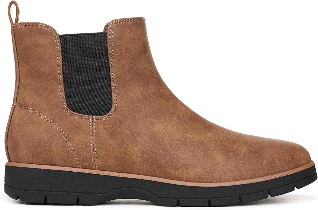 Boot nữ da bò thật Dr. Scholl's Shoes Women's Northbound Chelsea Boot Color Honey Brown Faux Leather - Giầy xuất khẩu Âu, Mỹ