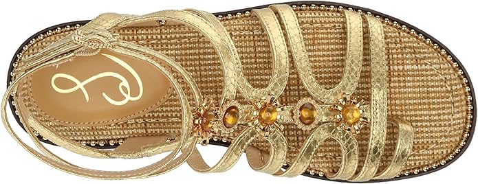 Sandal nữ Sam Edelman Tianna Gladiator Sandal Color  Gold Print - Giày nữ xuất dư Âu, Mỹ