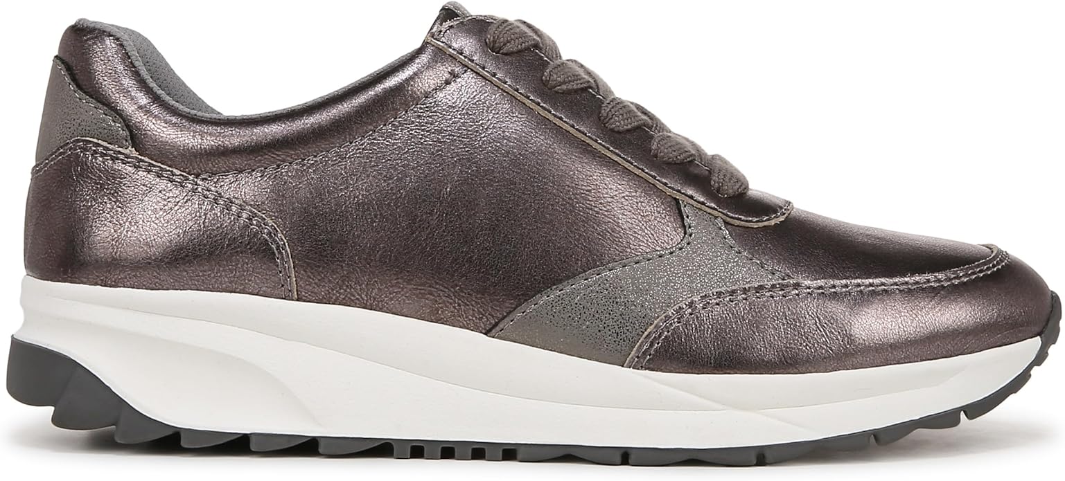 Giày nữ VNXK Naturalizer Women's Shay Lace Up Sneaker Color Pewter Leather - Giày nữ xuất Mỹ, Âu