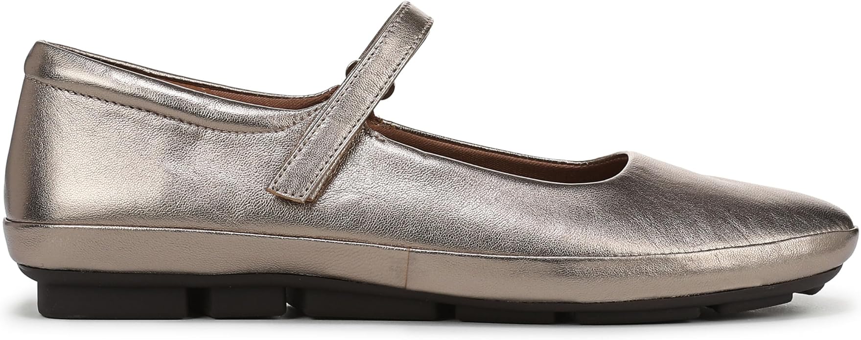 Giày búp bê nữ Naturalizer Women's Behold Mary Jane Ballet Flat Color: Warm Silver Leather - Giày nữ xuất Mỹ, Âu