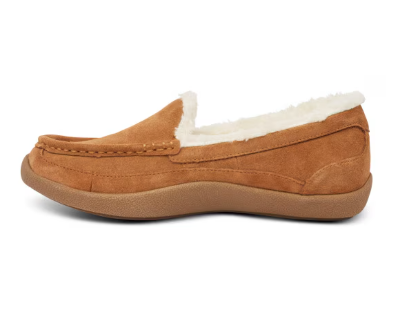 Giày nữ lót lông VNXK Anodyne Women's No. 39 Women's Slipper Moc Toe- Camel - Giày nữ xuất khẩu Mỹ, Âu