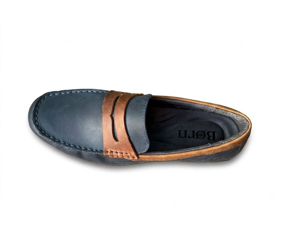 Giày lười nam da thật BORN Men's Wendell Shoe Color Blue - Giày nam xuất khẩu Mỹ, Eu