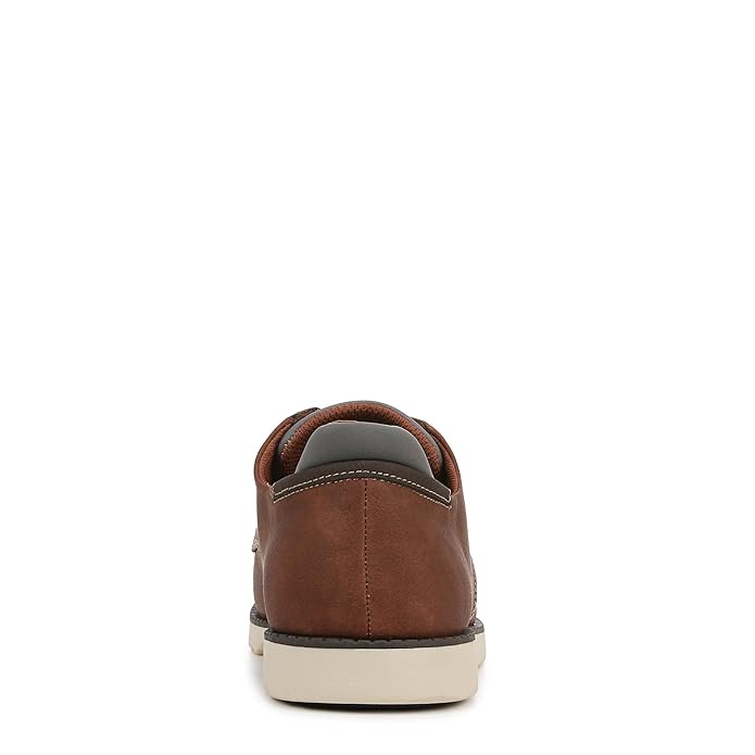 Giày nam da thật Dr. Scholl's Shoes Men's Sync Oxford Color Dark Tan Faux Leather- Giày nam xuất khẩu Mỹ, Eu