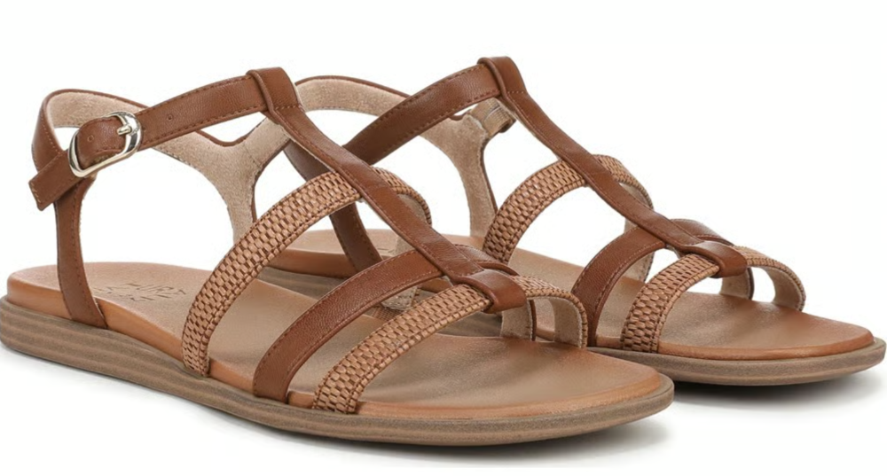 Sandal nữ Naturalizer womens Julia Strappy Sandal Color Toffee Brown Faux Suede - Giày nữ xuất dư Âu, Mỹ