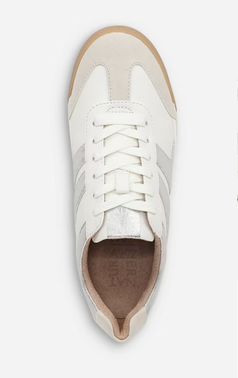 Giày nữ VNXK Naturalizer Women's Garnet Sneaker Color White/Silve Faux Nubuck - Giày nữ xuất Mỹ, Âu