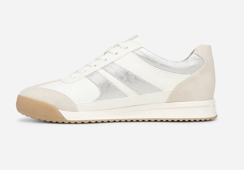 Giày nữ VNXK Naturalizer Women's Garnet Sneaker Color White/Silve Faux Nubuck - Giày nữ xuất Mỹ, Âu