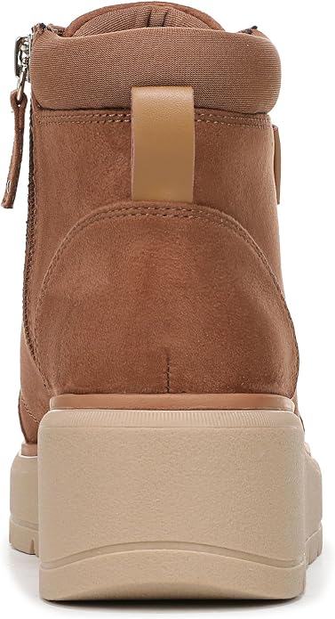 Boot nữ VNXK da bò thật Dr. Scholl's Nice Day Max Alpine Lace-Up Short Boots Color Honey Brown- Hàng xuất Mỹ