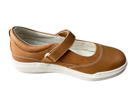 Giày búp bê Mary Jane nữ siêu nhẹ Women's Casual Mary Jane No. 19 Color Cognac - Giày nữ xuất khẩu Âu, Mỹ