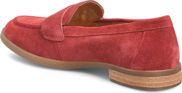Giày lười nữ da thật Børn Apron Toe Loafer màu đỏ đậm - Giày da xuất khẩu Mỹ, Âu