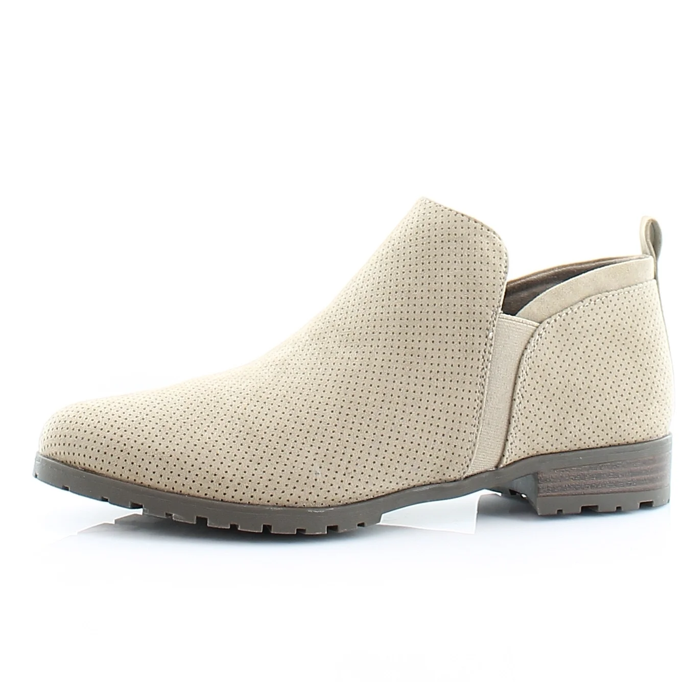 Giày nữ DR SCHOLLS Womens Brown Lightweight Rollin Round Toe Block Heel Slip On Booties - Giày nữ xuất khẩu Âu, Mỹ