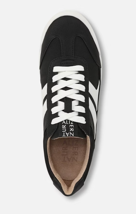 Giày nữ VNXK Naturalizer  Garnet Sneaker Color Black/White Faux Nubuck - Giày xuất dư Mỹ, Âu