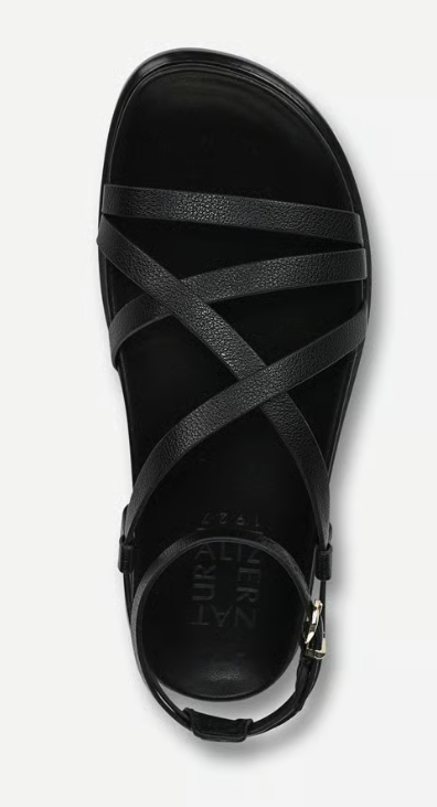 Sandal nữ Naturalizer Women's Fame Sandal Color  Black Faux Leather - Giày nữ xuất dư Âu, Mỹ