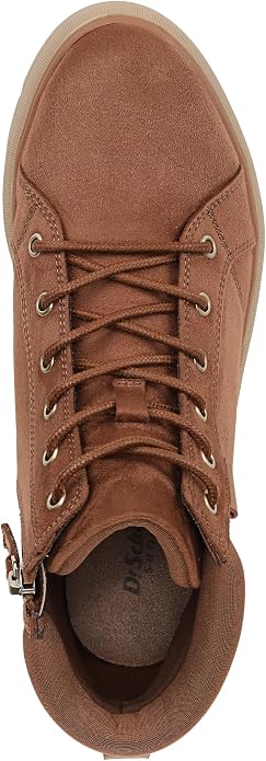Boot nữ VNXK da bò thật Dr. Scholl's Nice Day Max Alpine Lace-Up Short Boots Color Honey Brown- Hàng xuất Mỹ