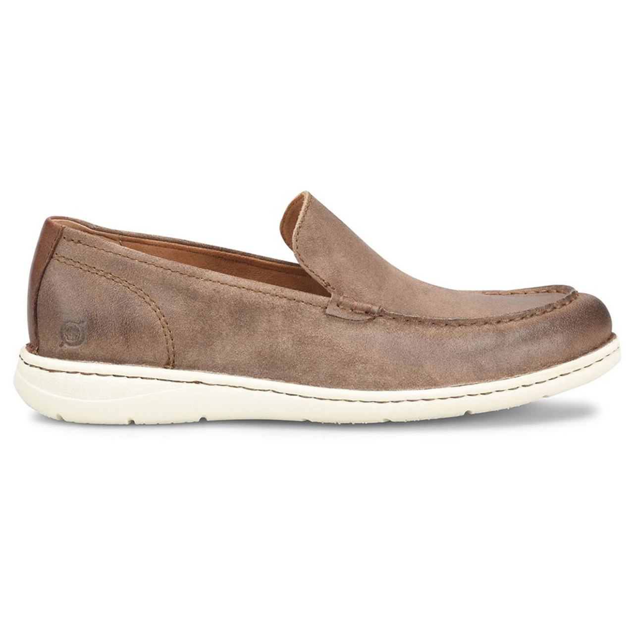 Giày lười nam da thật Men's Born Thaton Driver Loafer - Taupe Brown đế siêu nhẹ, siêu êm - Giày nam xuất khẩu Mỹ, Eu