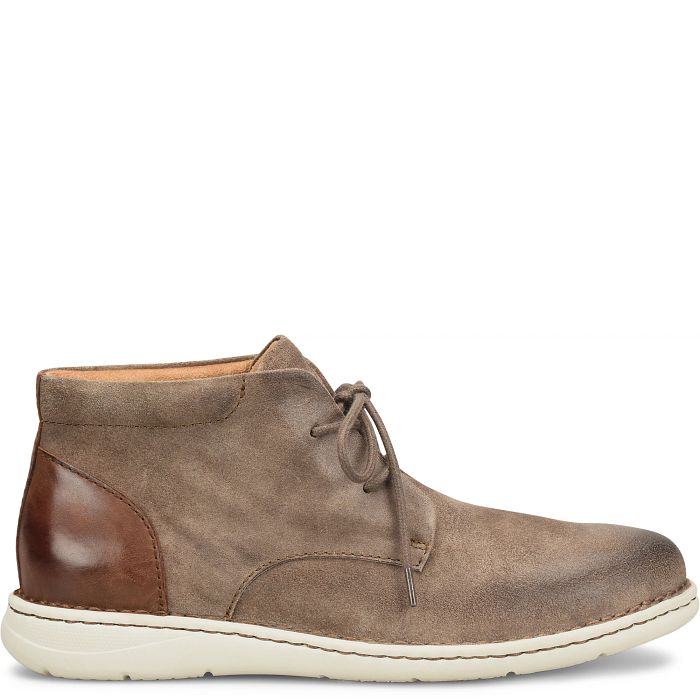 Giày nam da thật BORN Men's, Theo Boot Taupe Brown Combo đế siêu nhẹ, siêu êm - Giày nam xuất khẩu Mỹ, Eu