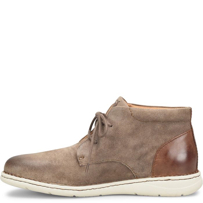Giày nam da thật BORN Men's, Theo Boot Taupe Brown Combo đế siêu nhẹ, siêu êm - Giày nam xuất khẩu Mỹ, Eu