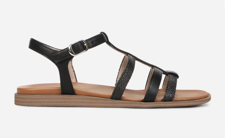 Sandal nữ Naturalizer womens Julia Strappy Sandal Color Black - Giày nữ xuất dư Âu, Mỹ