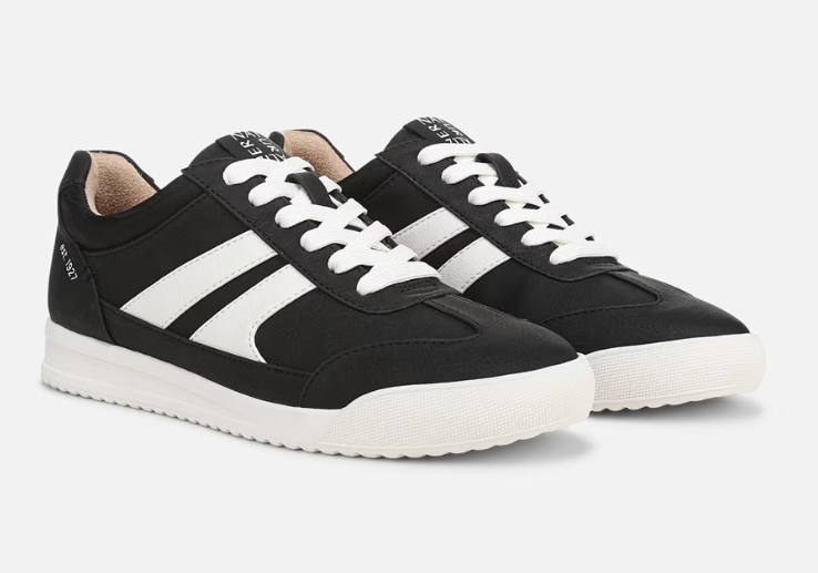 Giày nữ VNXK Naturalizer  Garnet Sneaker Color Black/White Faux Nubuck - Giày xuất dư Mỹ, Âu