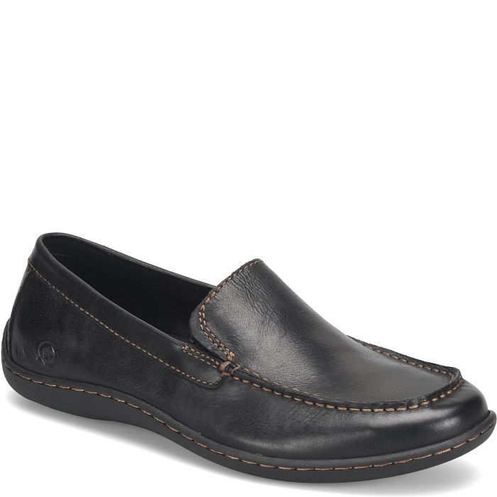 Giày nam da thật Born Men's Caleb Leather Loafer Color Black (Negro) - Giày nam xuất khẩu Mỹ, Eu