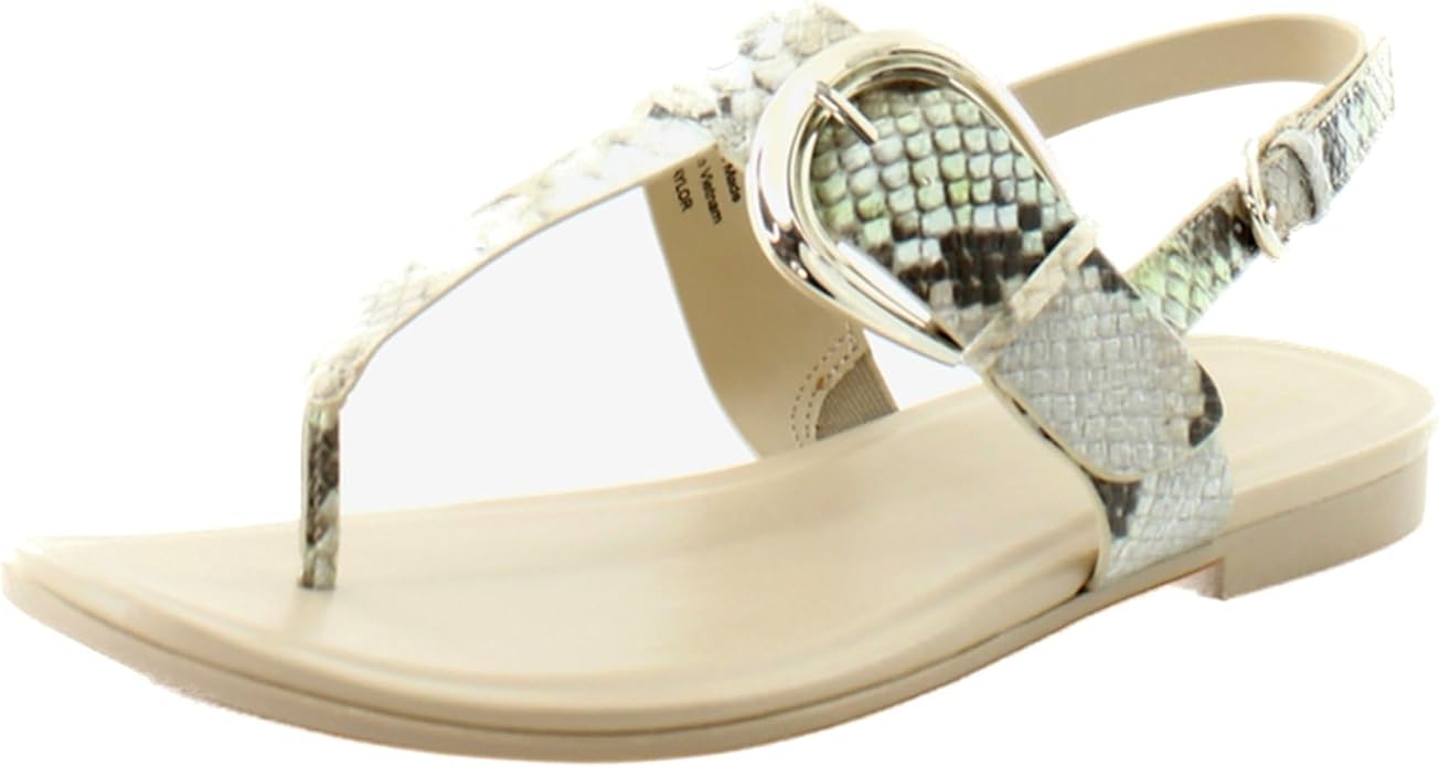 Sandal nữ Naturalizer Women's Trendy Flat Sandal Color Lime Faux Snake Leather  - Giày nữ xuất dư Âu, Mỹ