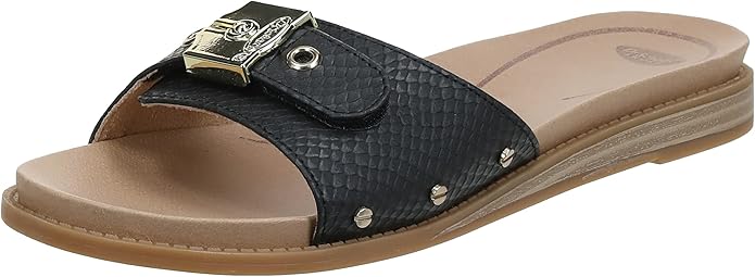 Dép nữ quai ngang Dr. Scholl's Women's Originalist Slide Sandal, Black Snake Sunset Design   - Giày dép xuất dư Mỹ, EU