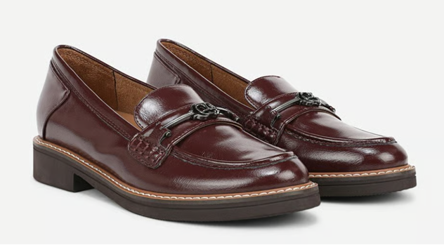 Giày nữ VNXK SOUL Naturalizer Womens Pryce Loafer Color Wine Red Faux Leather - Giày nữ xuất Mỹ, Âu