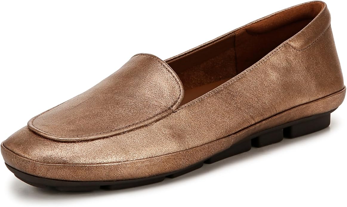 Giày nữ VNXK Naturalizer Women's Bashful Slip on Driving Loafer Color Soft Bronze Leather - Giày nữ xuất Mỹ, Âu