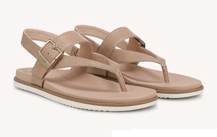 Sandal nữ Dr. Scholl's Women's So Chill Thong Sandal Color Cuban Sand Faux Leather - Giày xuất dư Mỹ