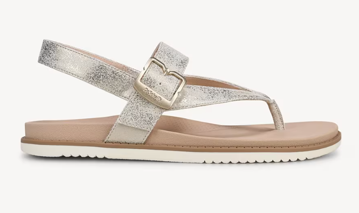 Sandal nữ Dr. Scholl's Women's So Chill Thong Sandal Color  Light Gold Faux Leather - Giày xuất dư Mỹ