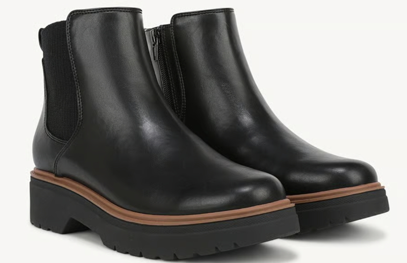Boot nữ VNXK da bò thật Dr. Scholl's Women's Bring Vibes Chelsea Boot Color Black  Leather- Hàng xuất Mỹ