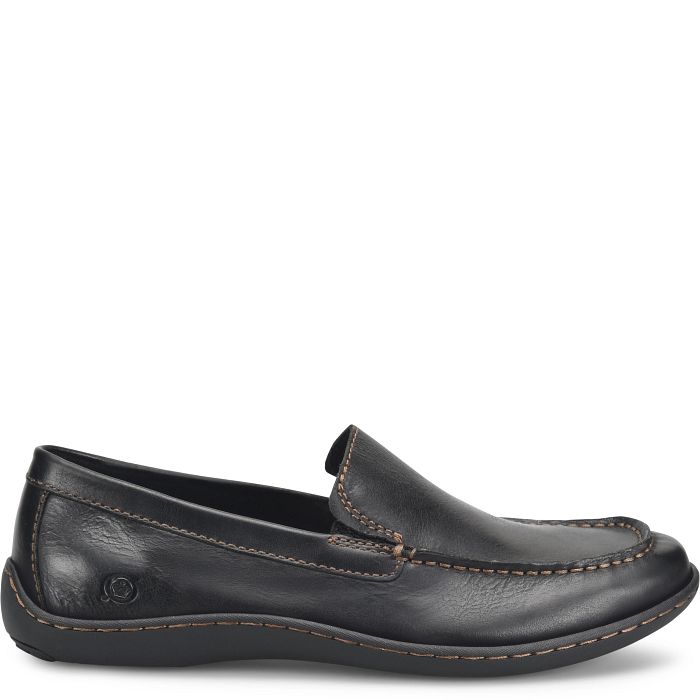 Giày nam da thật Born Men's Caleb Leather Loafer Color Black (Negro) - Giày nam xuất khẩu Mỹ, Eu
