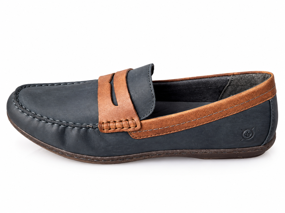Giày lười nam da thật BORN Men's Wendell Shoe Color Blue - Giày nam xuất khẩu Mỹ, Eu
