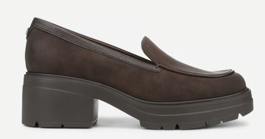 Giày nữ VNXK SOUL Naturalizer Womens Luly Lug Loafer Color Dark Brown Faux Leather - Giày nữ xuất Mỹ, Âu